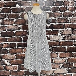 Banana Republic Dress Sleeveless Knee Length A-Line Knit Zig Zag Size 4